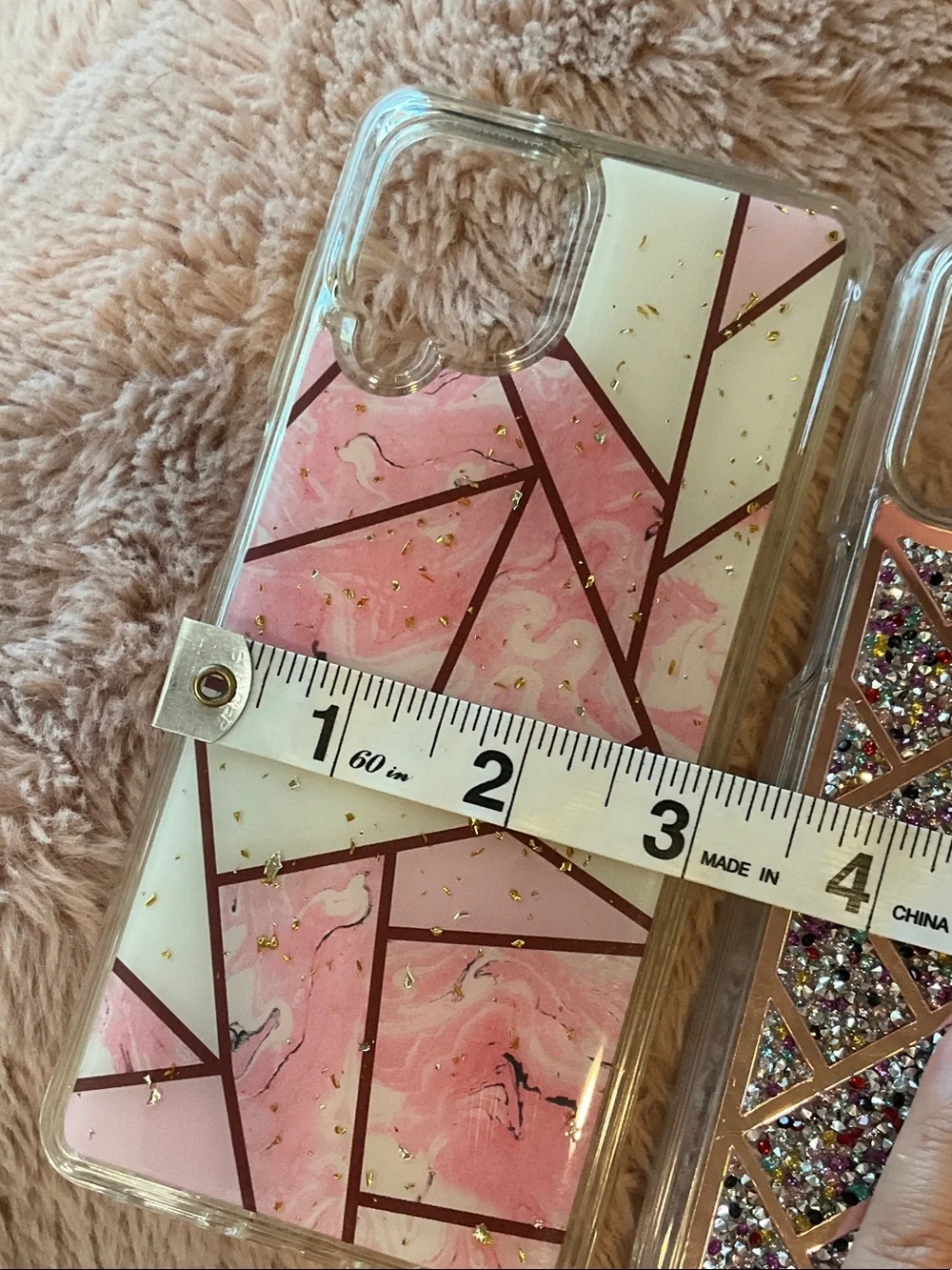 Pink Floral and Geometric Glitter Phone Case Trio - Pink Phone Cases